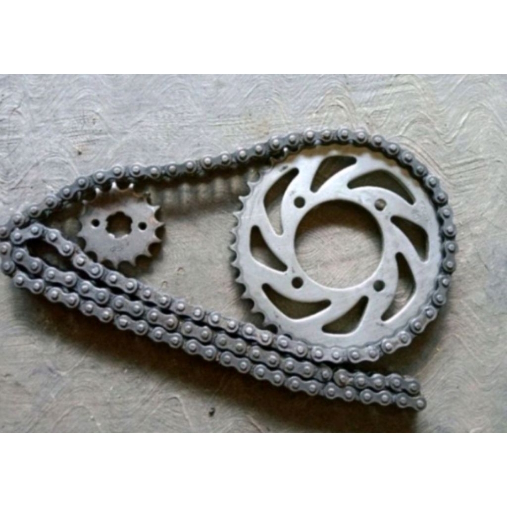 gear Gir set ukuran standar original 13T-36T-420T, suzuki tornado gs