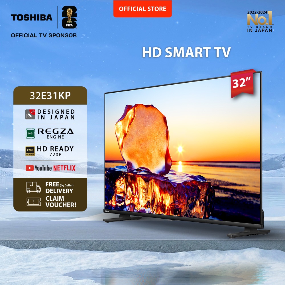 [KHUSUS SPAYLATER] [KHUSUS ONLINE] Toshiba TV 32" HD Smart TV - WIFI Netflix Disney+ Youtube Dolby A