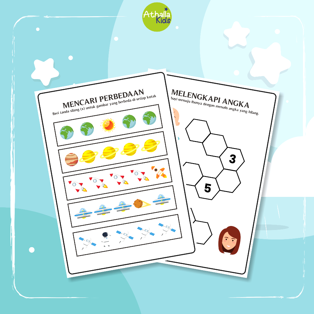 Worksheet Coding Anak PAUD TK SD Full Warna