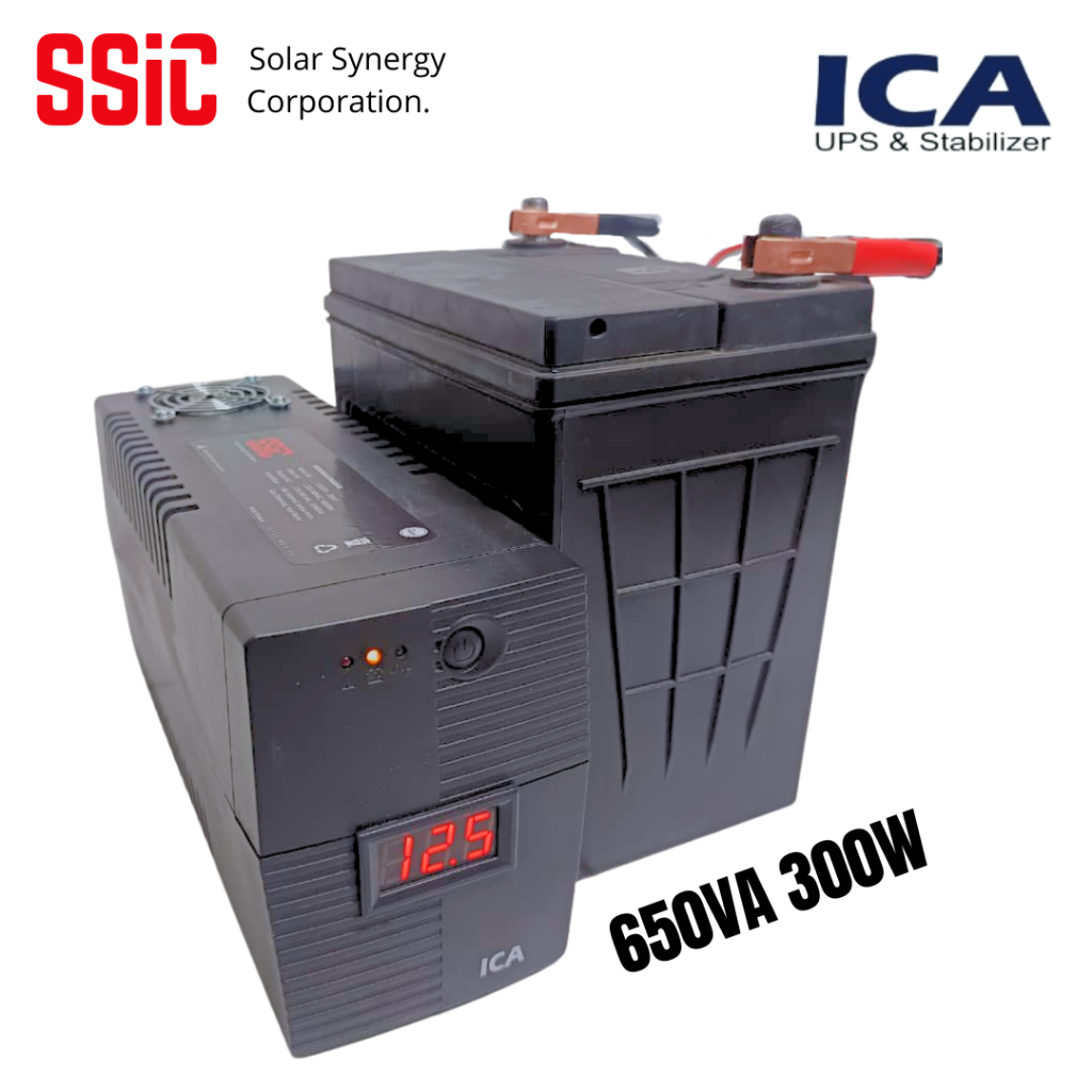 SSIC - UPS ICA Modifikasi Aki External Tanpa Batas Tahan Berjam Jam Bahan Plat Besi Kuat - Garansi