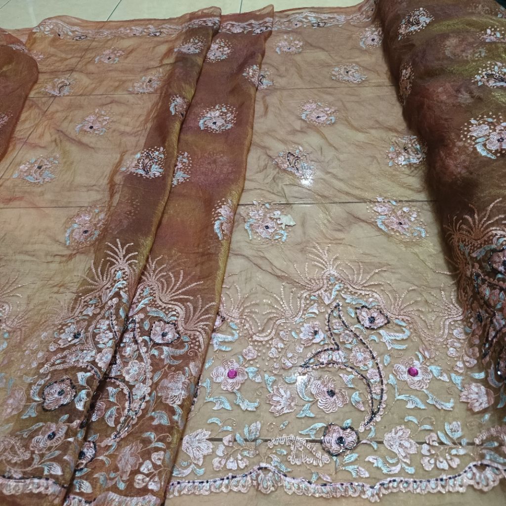 BIGSALEKAIN ORGANDI BORDIR LIMITED EDITIONS/KAIN BAJU BODO/SETENGAH METER