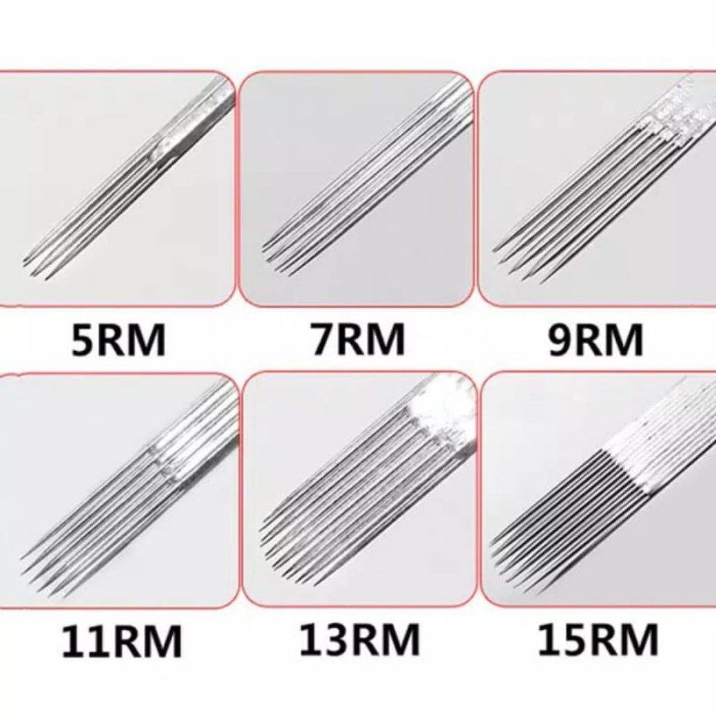 Jarum Shading RM Selembar Isi 5 Batang(5Rm, 7Rm, 9Rm, 11Rm, 13Rm, 15Rm) Untuk Arsir Tato - Jarum Tat
