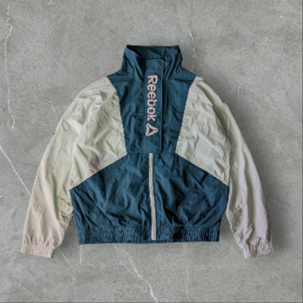 Reebok windbreaker colourblok vintage