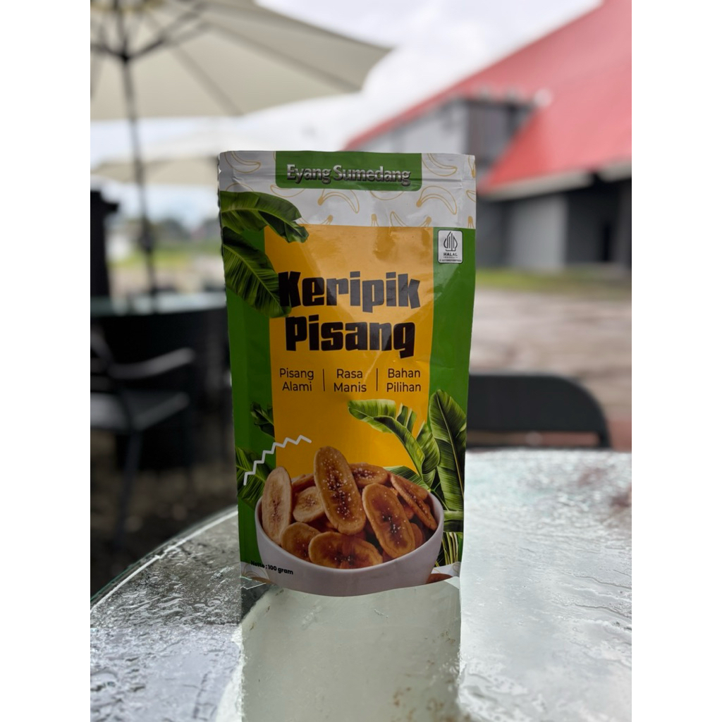 Snack(eyang Sumedang)kripik pisang rasa alami /rasa manis /bahan pilihan kriuk manis