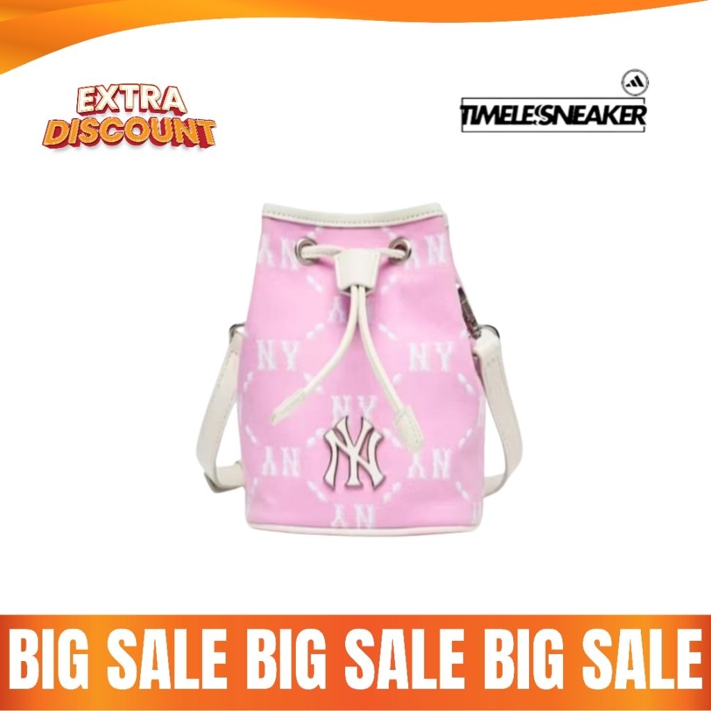 MLB MONOGRAM DIAMOND JACQUARD MINI NY YANKEES PINK 100% ORIGINAL