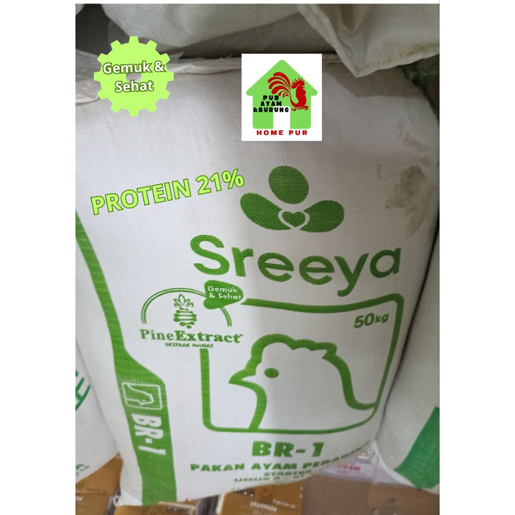 Pakan ayam pedaging/pembesaran/starter. 50kg protein 21%