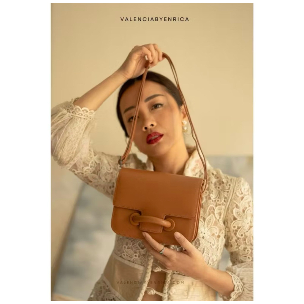 Valencia by Enrica Calf Bag Tan