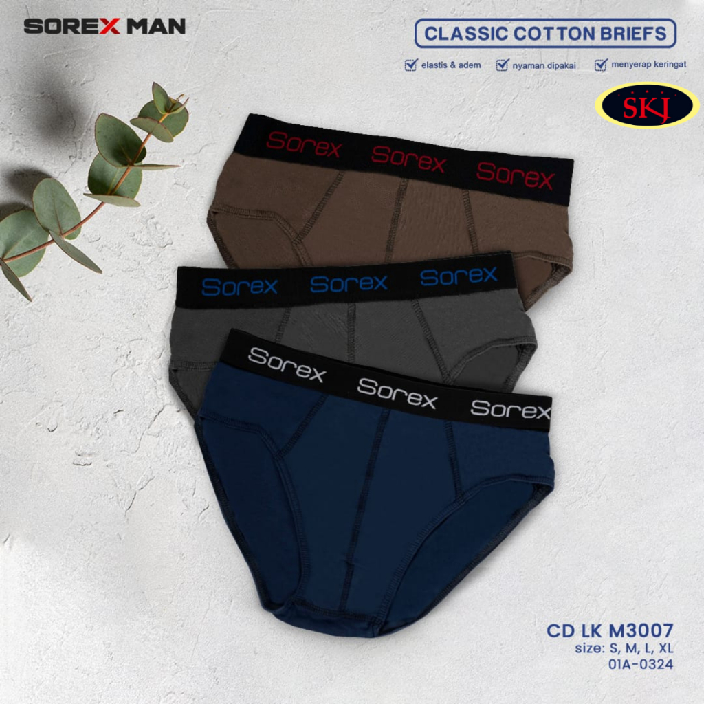 [ISI 3] CD Pria SOREX 3007 Karet Boxer / Boxer CD Pria SOREX