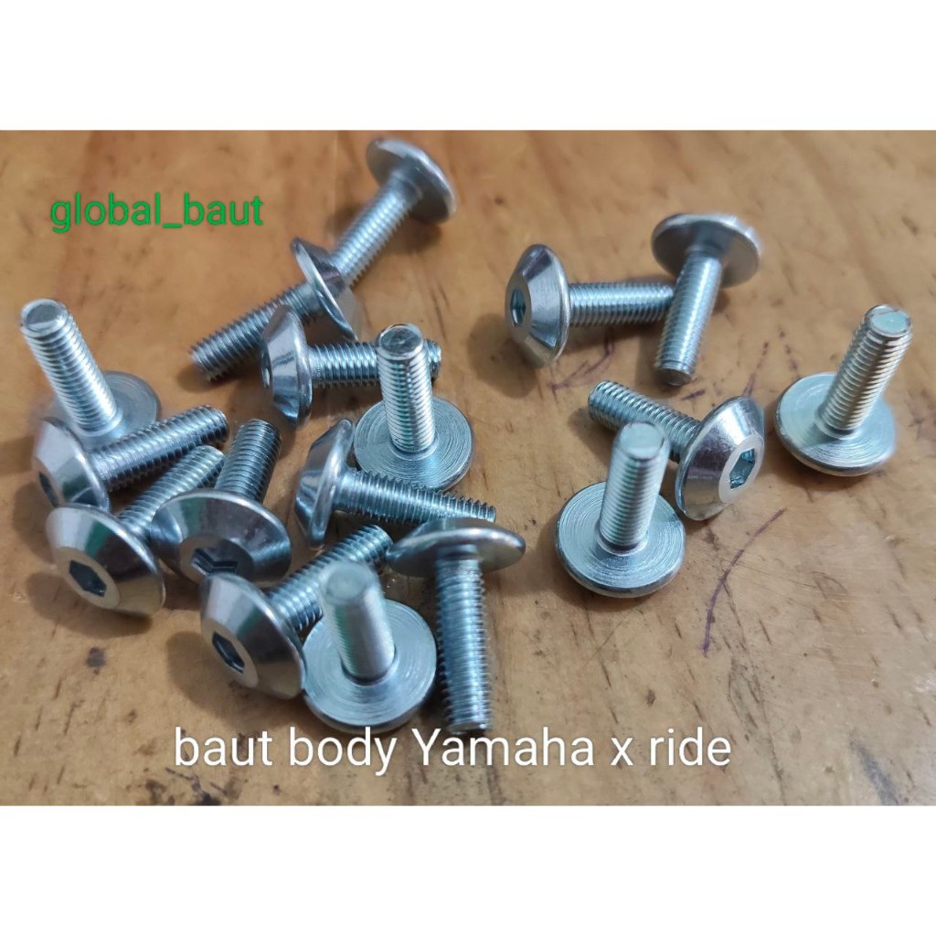 baut bodi yamaha x ride 5 x 15 kunci L harga satuan