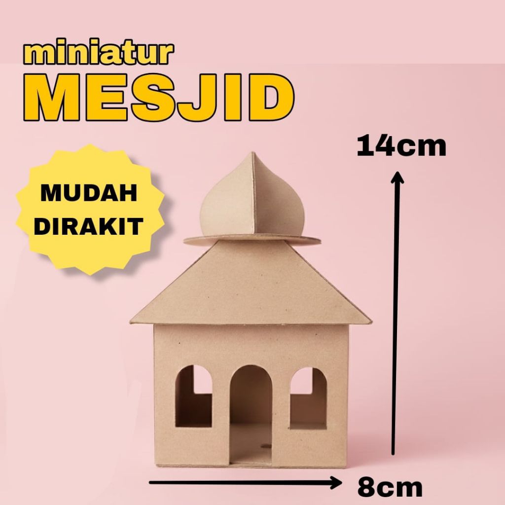 Miniatur Masjid dari Kardus / Karton | Prakarya Tugas Sekolah