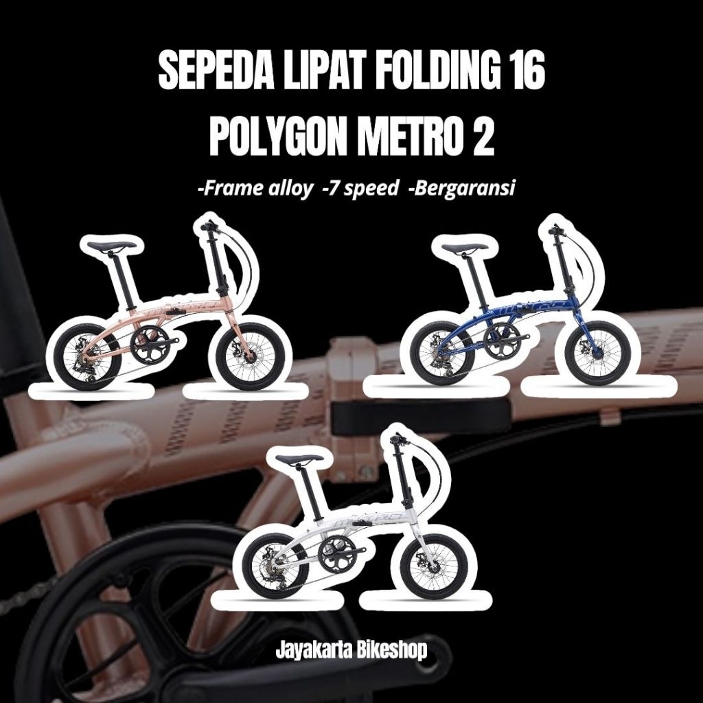 SEPEDA LIPAT 16 FOLDING BIKE POLYGON METRO 2 | FOLDING 16 INCH ORIGINAL DAN BERGARANSI