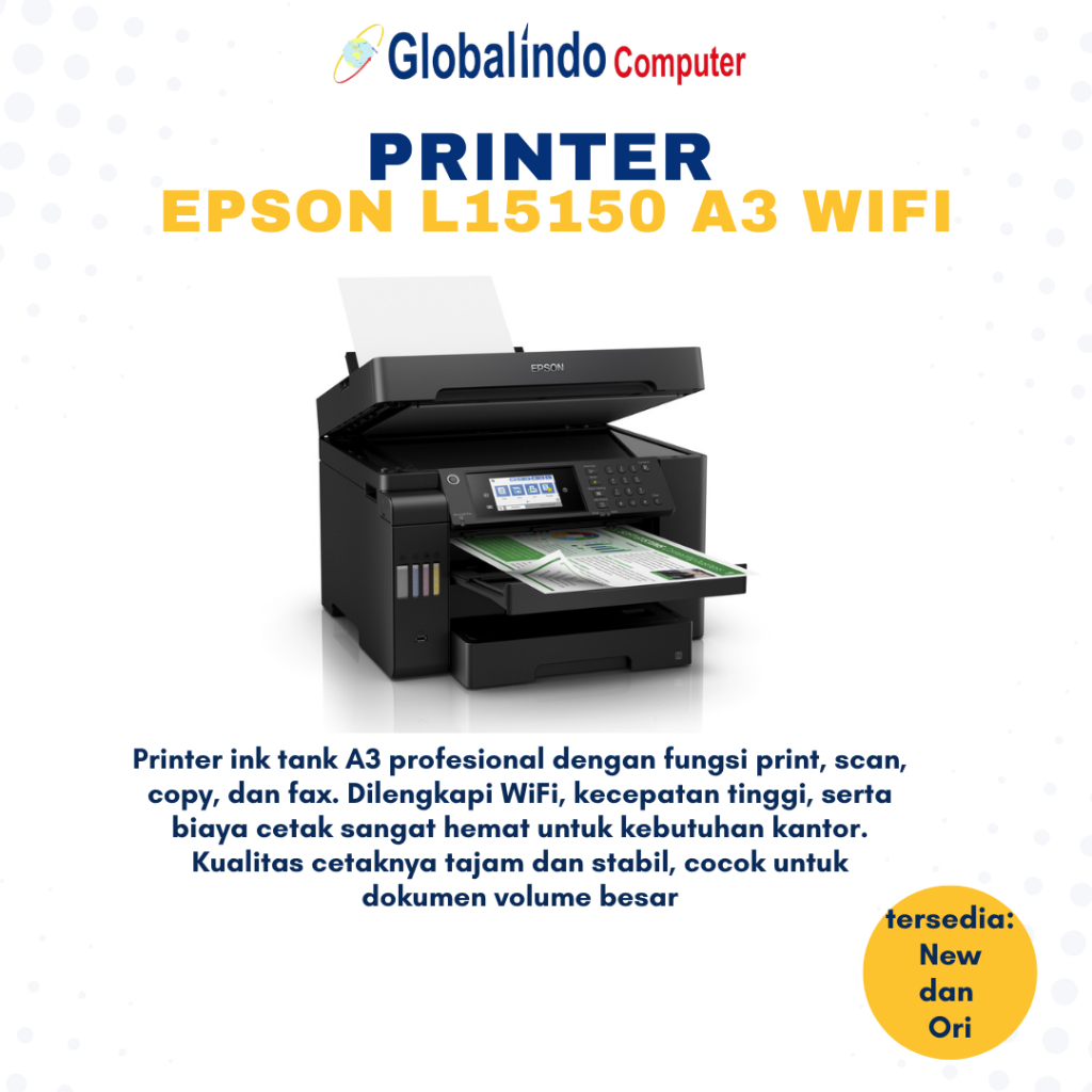 Printer Epson L15150 L 15150 - Print A3+ Scan Copy A3 Wifi Auto Duplex - Garansi Resmi Epson