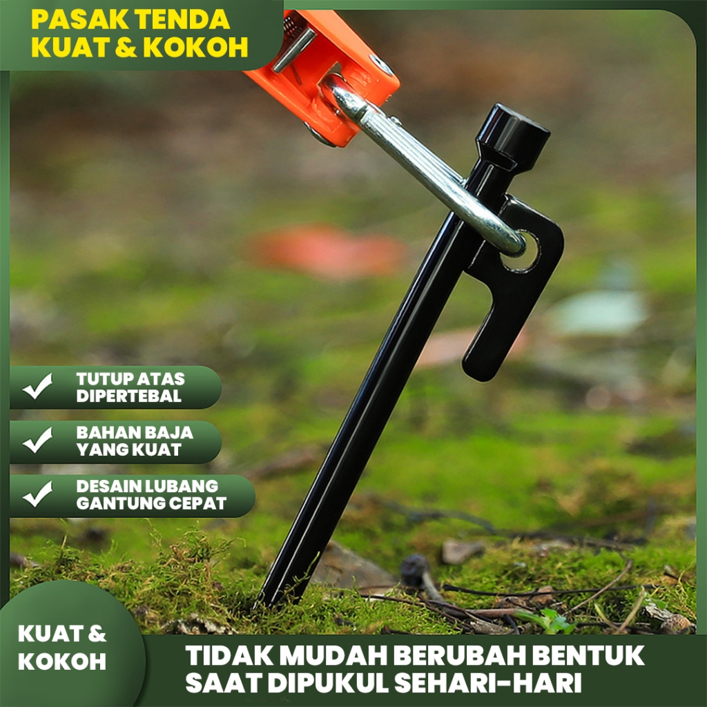 BBAK Set Pasak Tenda Camping / 25/30cm Pasak Tenda Bahan Baja