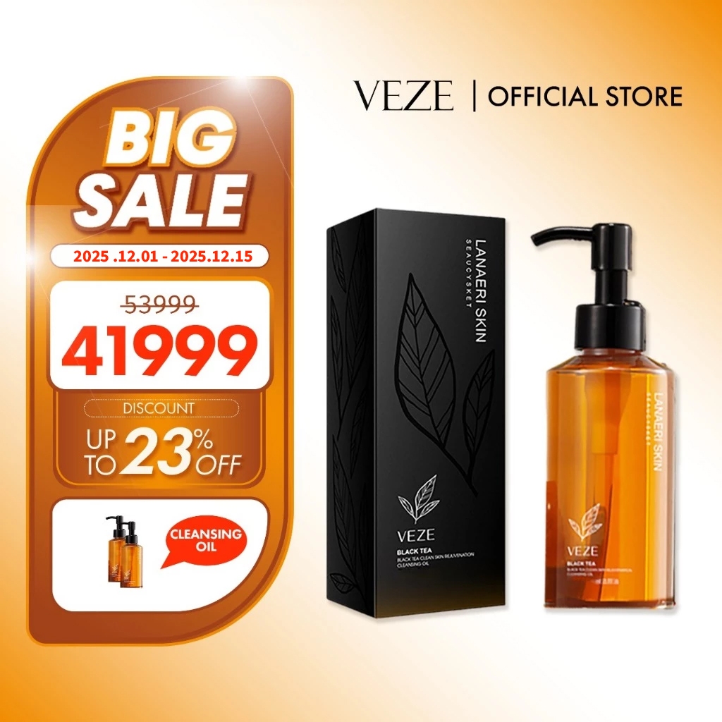 [BPOM] - VEZE Cleansing Oil Black Tea Clean Skin Riasan Membersihkan Kulit Wajah 150ml