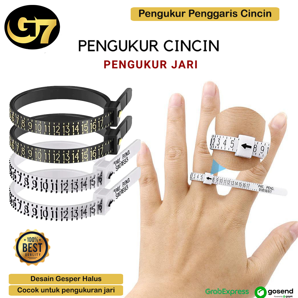 Alat Pengukur Jari Cincin Ring Size Penggaris Lembut Standar/Alat Ukuran Cincin Coil Jari US Alat Uk