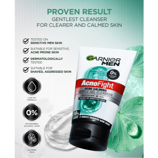Garnier Men AcnoFight Acne Calming Gentle Gel Cleanser 100ml