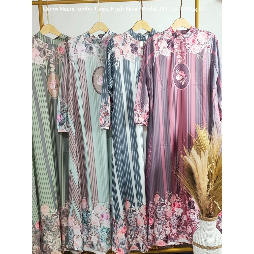 Gamis Sultan Set hijab Bahan Bridal Printing x Organza Motif Bunga