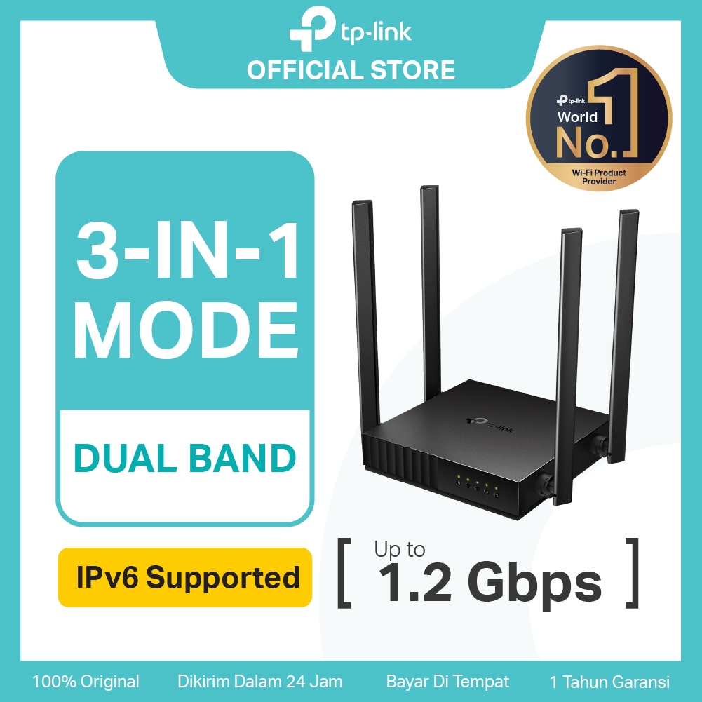 TP-Link Archer C64 | AC1200 WiFi 5 Router | Wireless | Dual Band | Gigabit | Easy Mesh | Archer C54