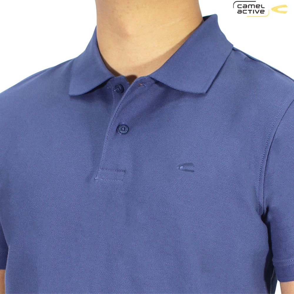 camel active Men's Basic Cotton Lacos Polo Shirt