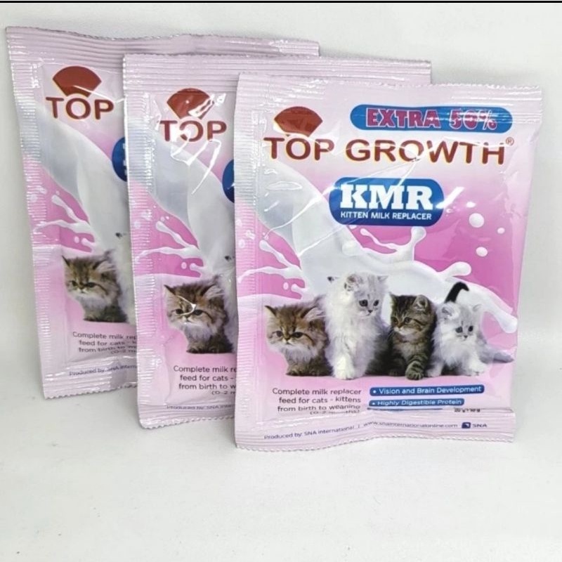 Susu Kucing Top GRowth 20 Gr Kitten Milk / Susu Kucing - Susu Kucing Top GRowth 30 Gr Kitten Milk