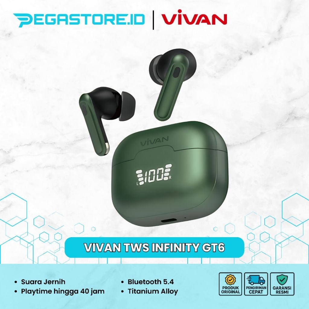 Vivan Infinity GT6 TWS Green GT6 TWS White