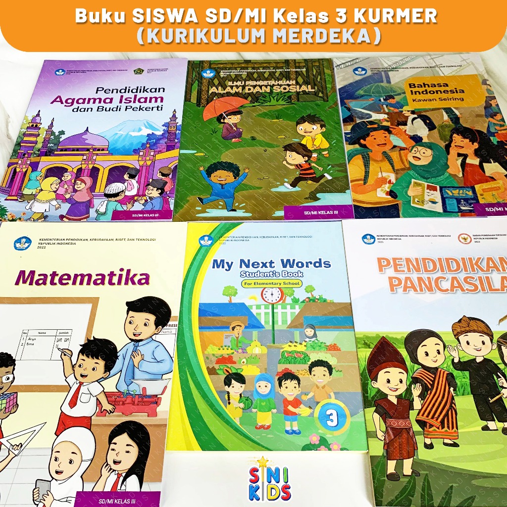 Buku pelajaran kelas 3 SD Kurikulum Merdeka - KURMER SD