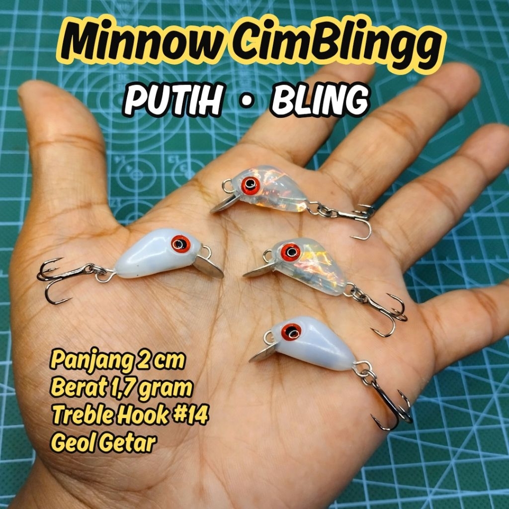 UMPAN CASTING LURE HAMPALA WADER NILA MAHSEER MINNOW CIMBLING 2CM