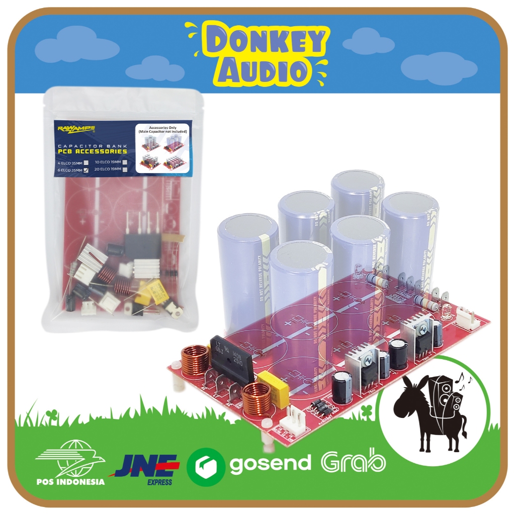 PAKET Elco Elko Kapasitor Capacitor Bank 6 Elco 35mm RAWAMPS