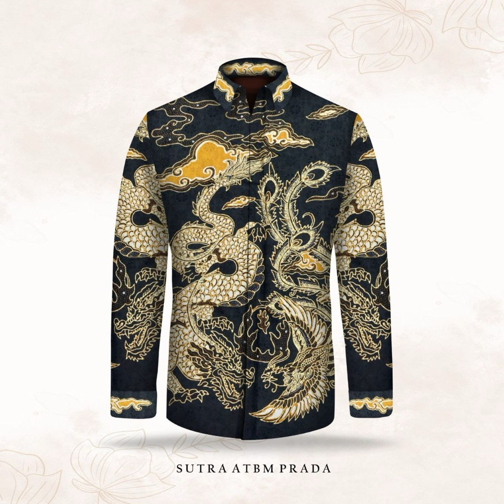Kain Batik Tulis Sutra Prada Premium Pola Kemeja - RR020