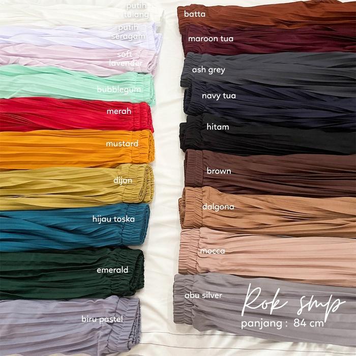 MUSLIFIX- Rok Plisket Remaja Smp / Rok Sekolah Anak Tanggung Model Plisket