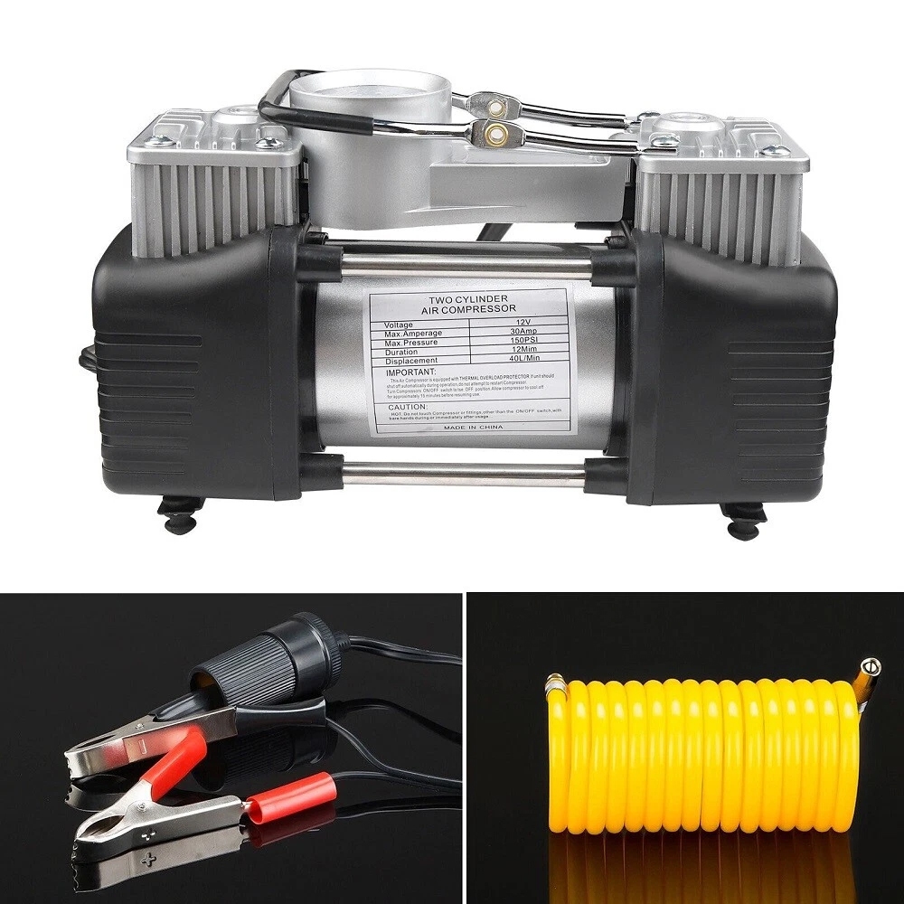 Pompa - Pompa Ban Mobil - Pompa Ban Listrik Dual Silinder 150psi - Pompa Listrik - Pompa Mobil - Pom