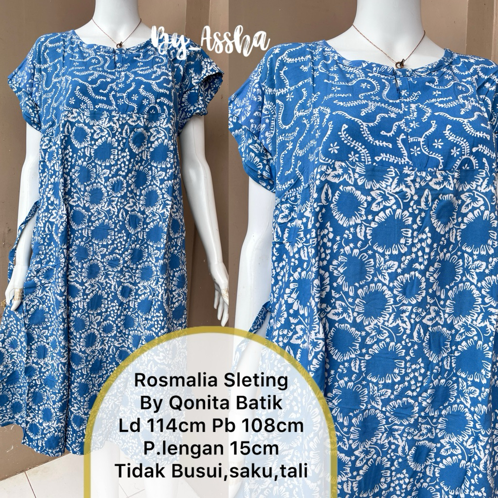 Daster Batik Qonita Pekalongan Rosmalia sleting
