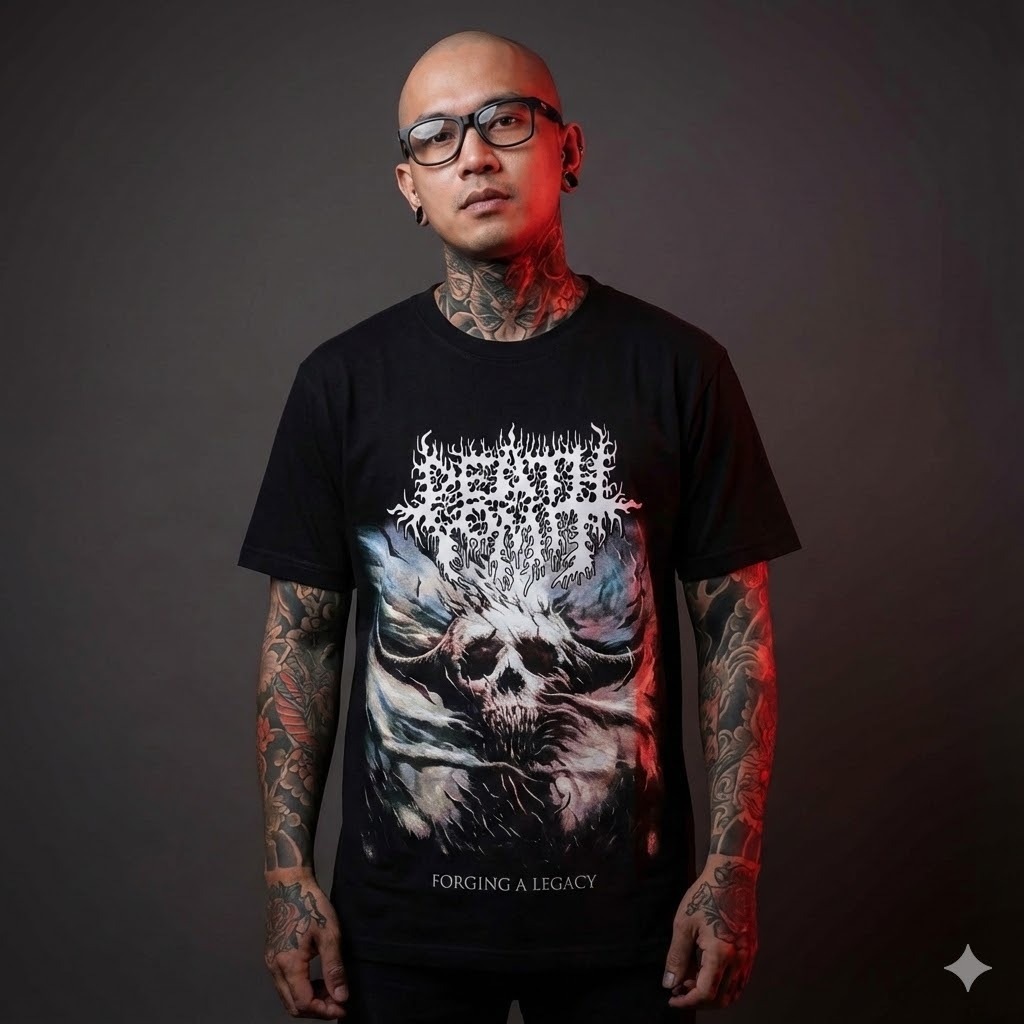 Metalgear merch Tshirt Death Vomit - Forging Cover Katun S-3XL Kaos pria Original 100%