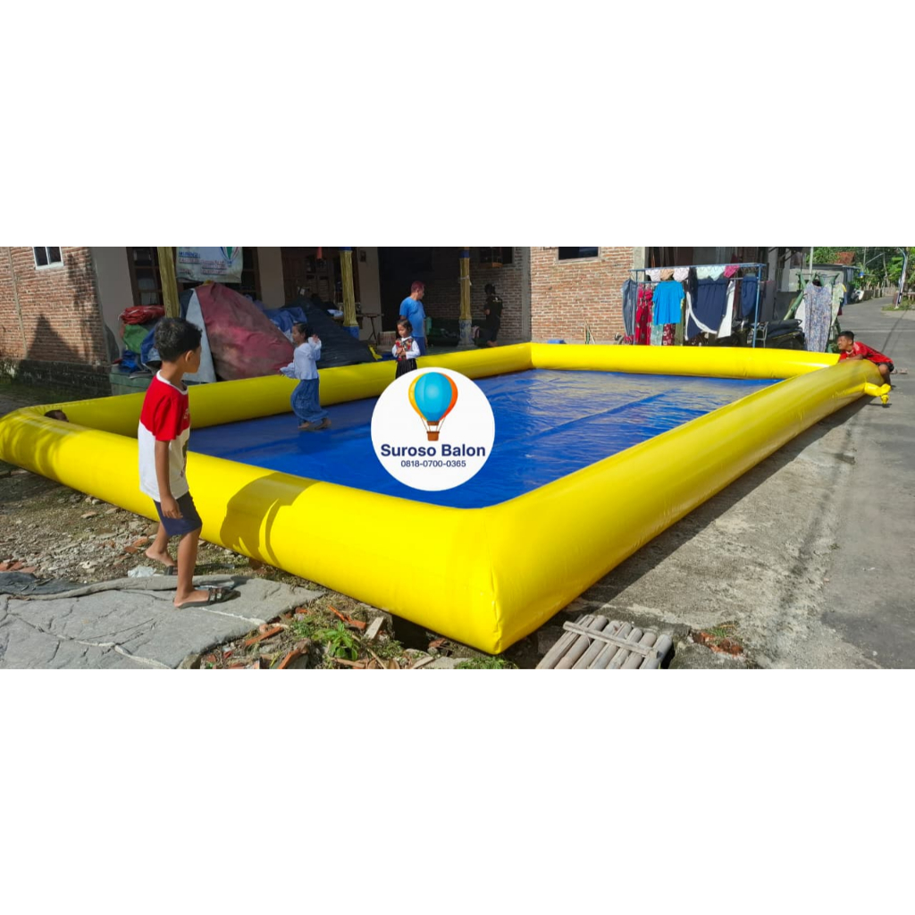 Kolam Bola Istana Balon Inflatable Custom PVC 550 GSM + Blower | Kolam Tiup Besar Tarpaulin | Kolam 