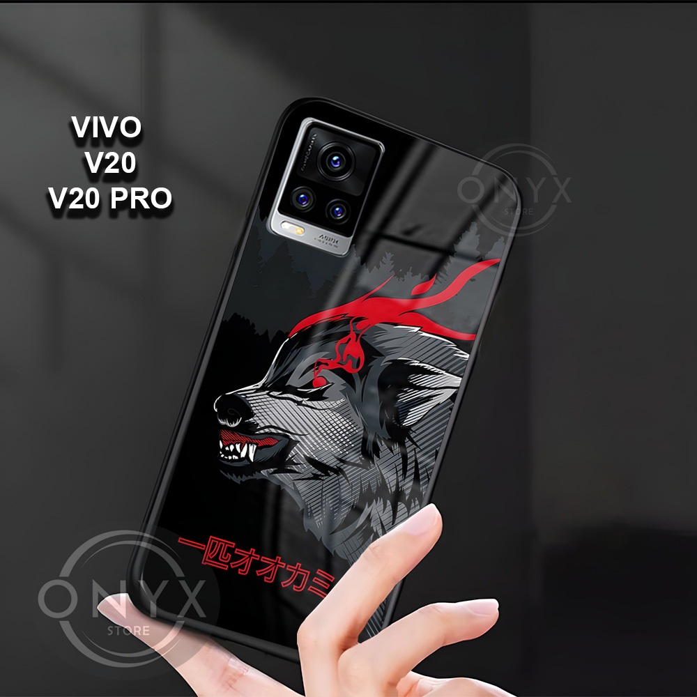 [W22] Softcase VIVO V20/V20 PRO Softcase Kaca Kilau Glossy | Kesing Vivo Motif Wolf | Case Vivo VIVO
