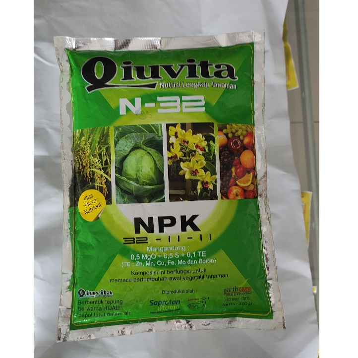Pupuk Daun Qiuvita Hijau N32 - 100 Gram