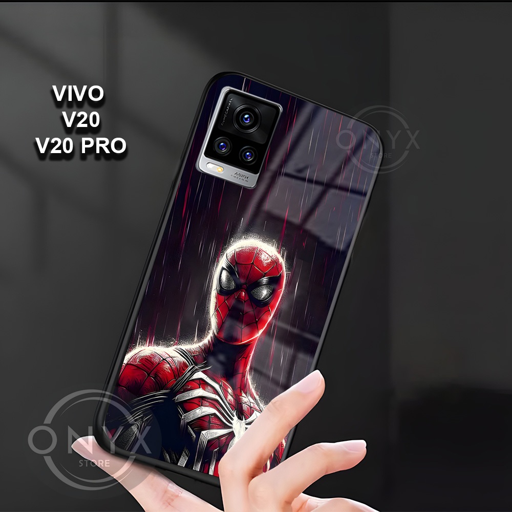 [W26] Softcase VIVO V20/V20 PRO Softcase Kaca Kilau Glossy | Kesing Vivo Motif Spiderman | Case Vivo