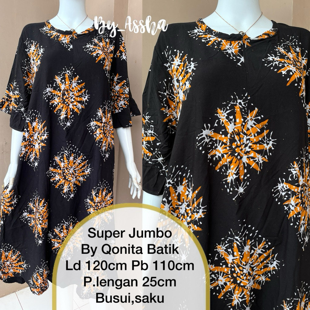 Daster Batik Qonita Pekalongan Super Jumbo Busui