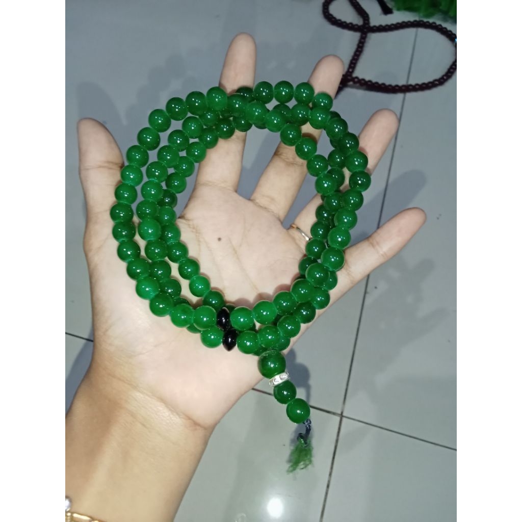 tasbih 99 batu giok aceh 08mm