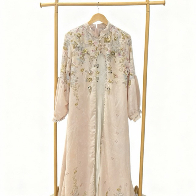 Pakaian Gamis Model Pink Payet