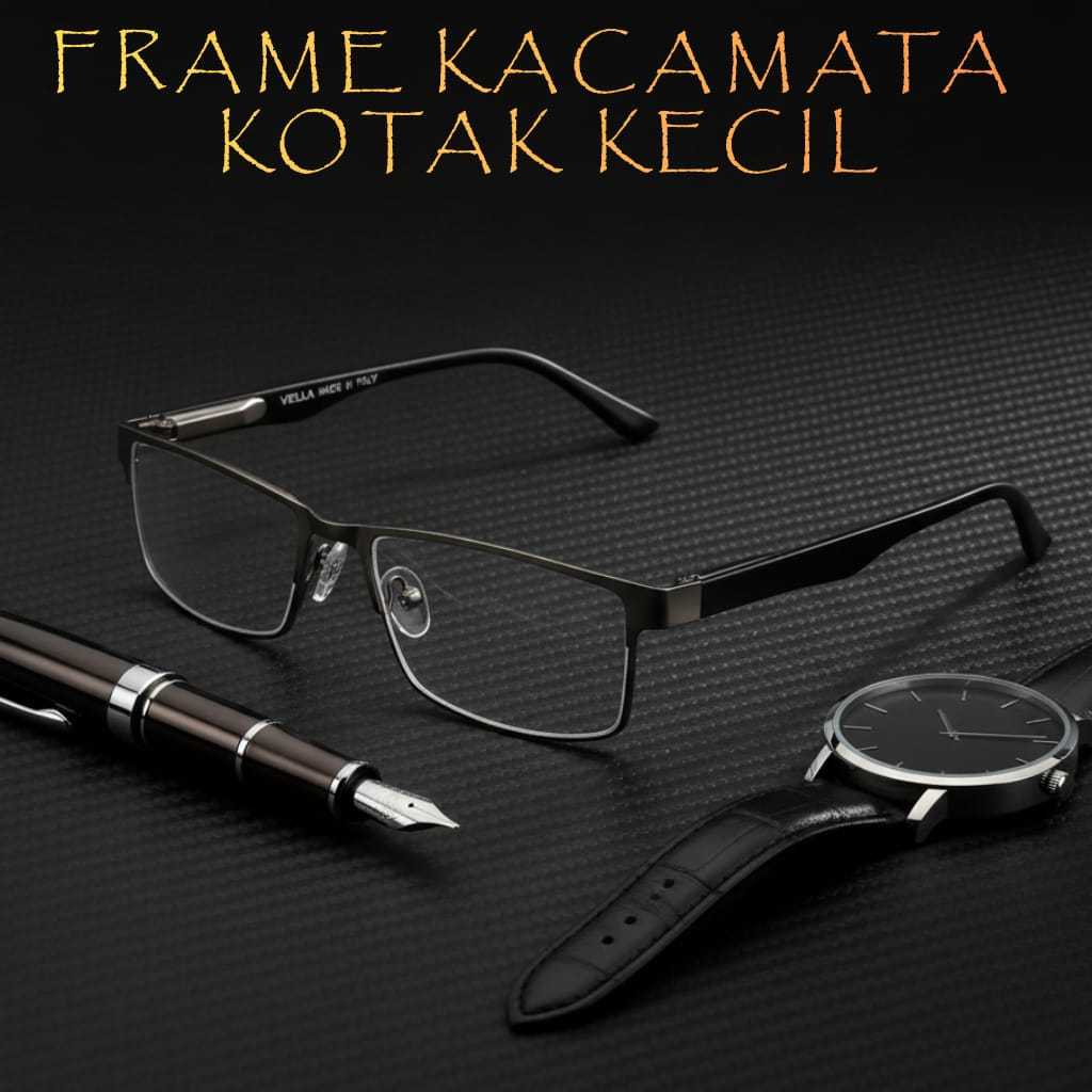 Kacamata Minus Pria Wanita Frame Besi Kotak Kecil Untuk Rabun Jauh Kaca Mata Min
