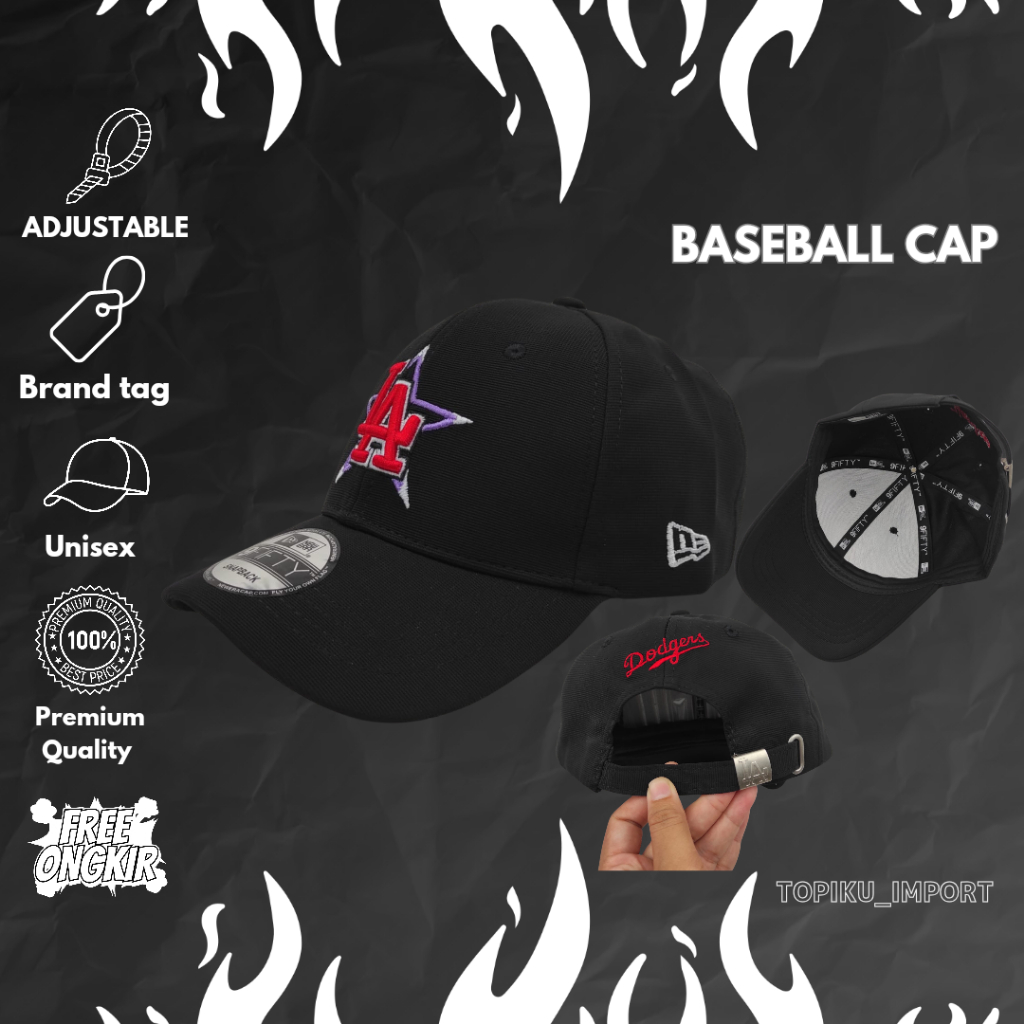 Topi Bisbol Logo Bintang LA Branded