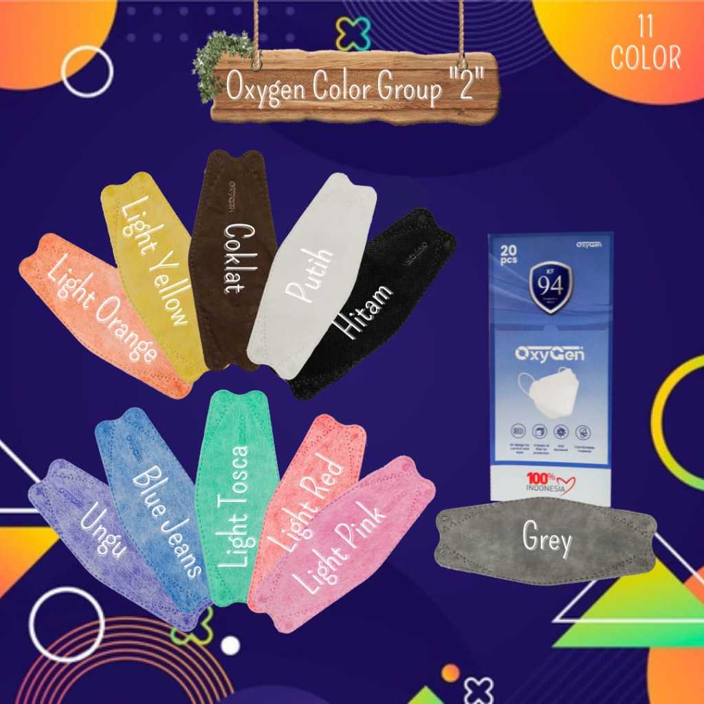 Masker KF94 Murah Best Seller Masker Oxygen KF94 4ply Tebal Embos Oxygen