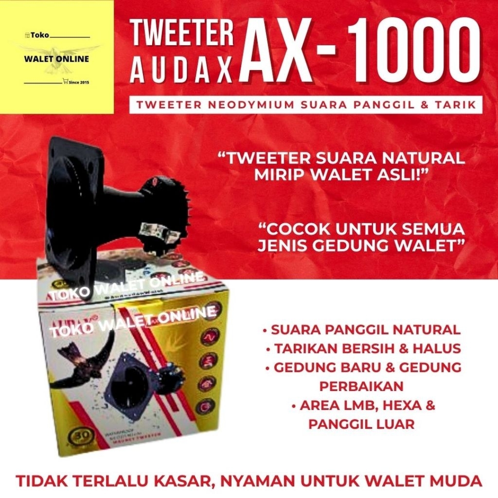 SPEAKER TWEETER WALET MAGNET NEODYMIUM AUDAX AX 1000 PANGGIL TARIK ORIGINAL ASLI RESPON BAGUS AWET