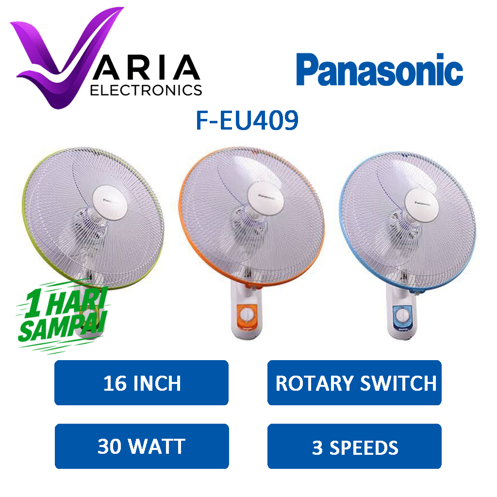 WALL FAN / KIPAS TEMBOK / KIPAS DINDING PANASONIC F-EU409 KIPAS DINDING 16 INCH
