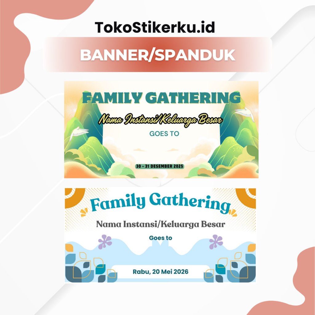 Spanduk Family Gathering Perusahaan Banner Company Outing