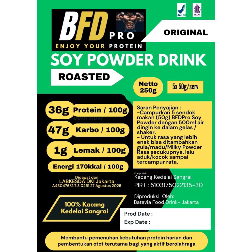 Susu Protein Kedelai/Susu Protein/Susu Kedelai/Protein Kedelai/Bubuk Kedelai Roasted/Bubuk Protein K