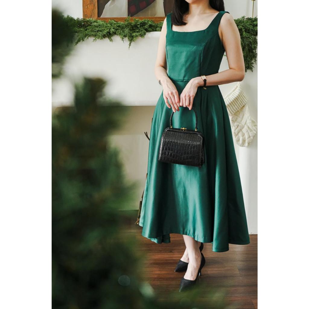 ADELE BACKLESS SATIN DRESS LFV