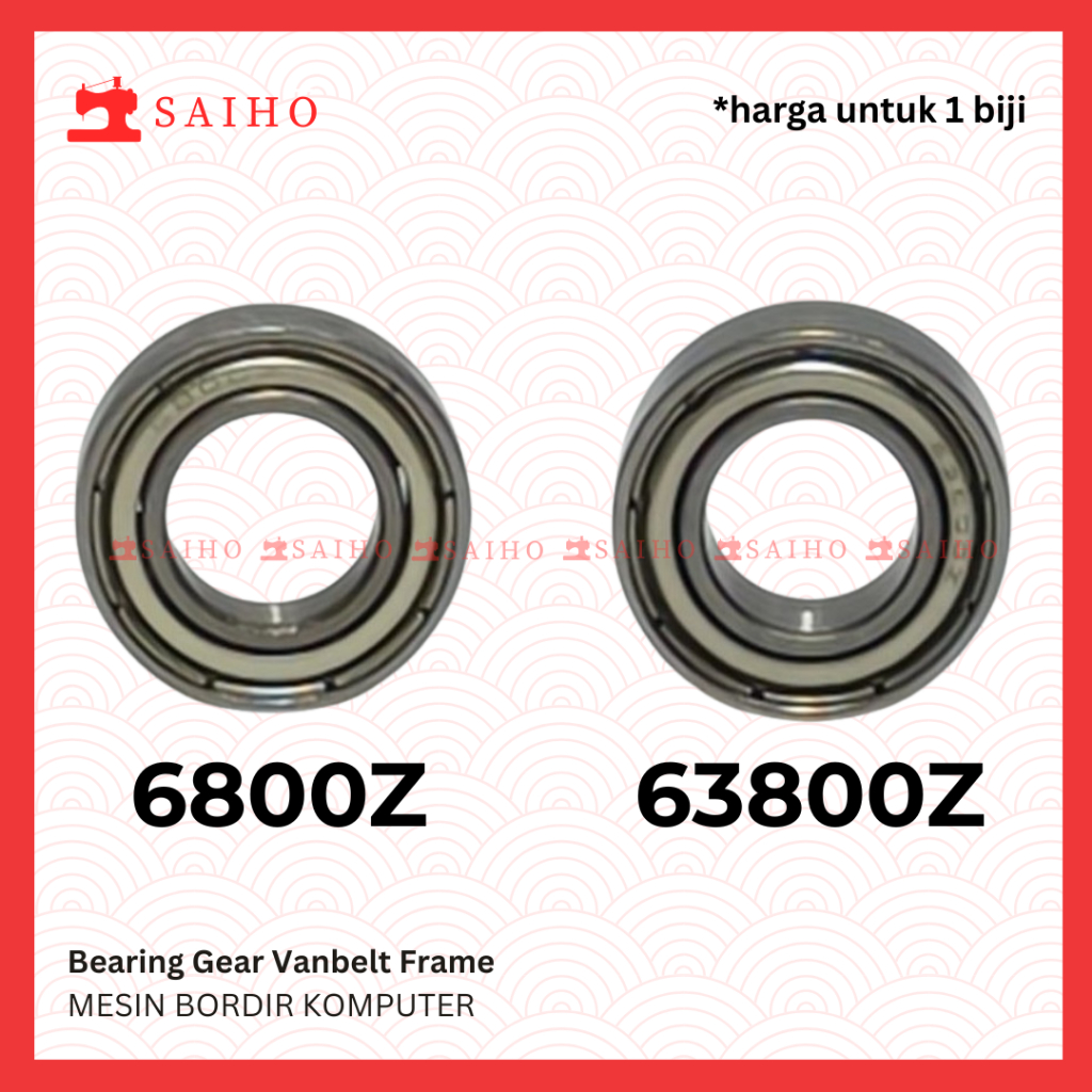 BEARING GEAR VANBELT FRAME Bordir Komputer (6800Z / 63800Z)