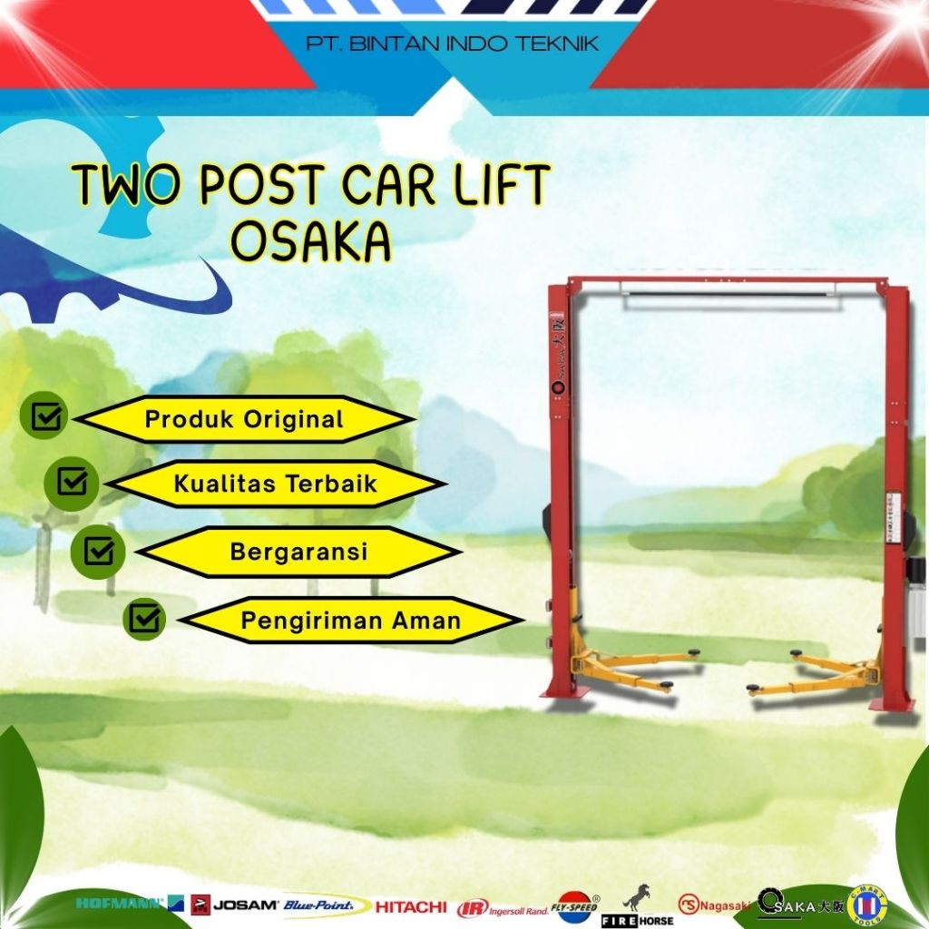 Two Post Car lift / hidrolik mobil / lift mobil / lift service mobil / hidrolik service mobil Osaka